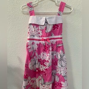 Girls pink/white dress
